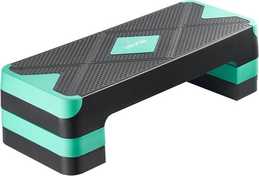 Aerobic Exercise Step Platform - 28-Inch Adjustable Fitness Stepper | Non-Slip Surface for Home Gym Cardio Training