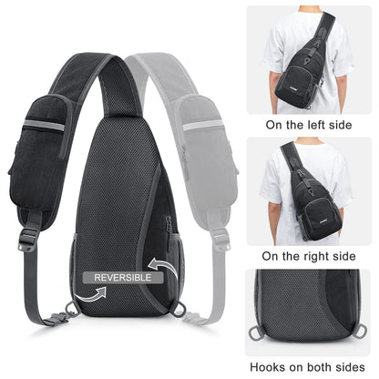 G4Free RFID Sling Bag Crossbody Backpack Chest Shoulder Bag Casual Gym Daypack Men Women Outdoor Cycling Travel Hiking