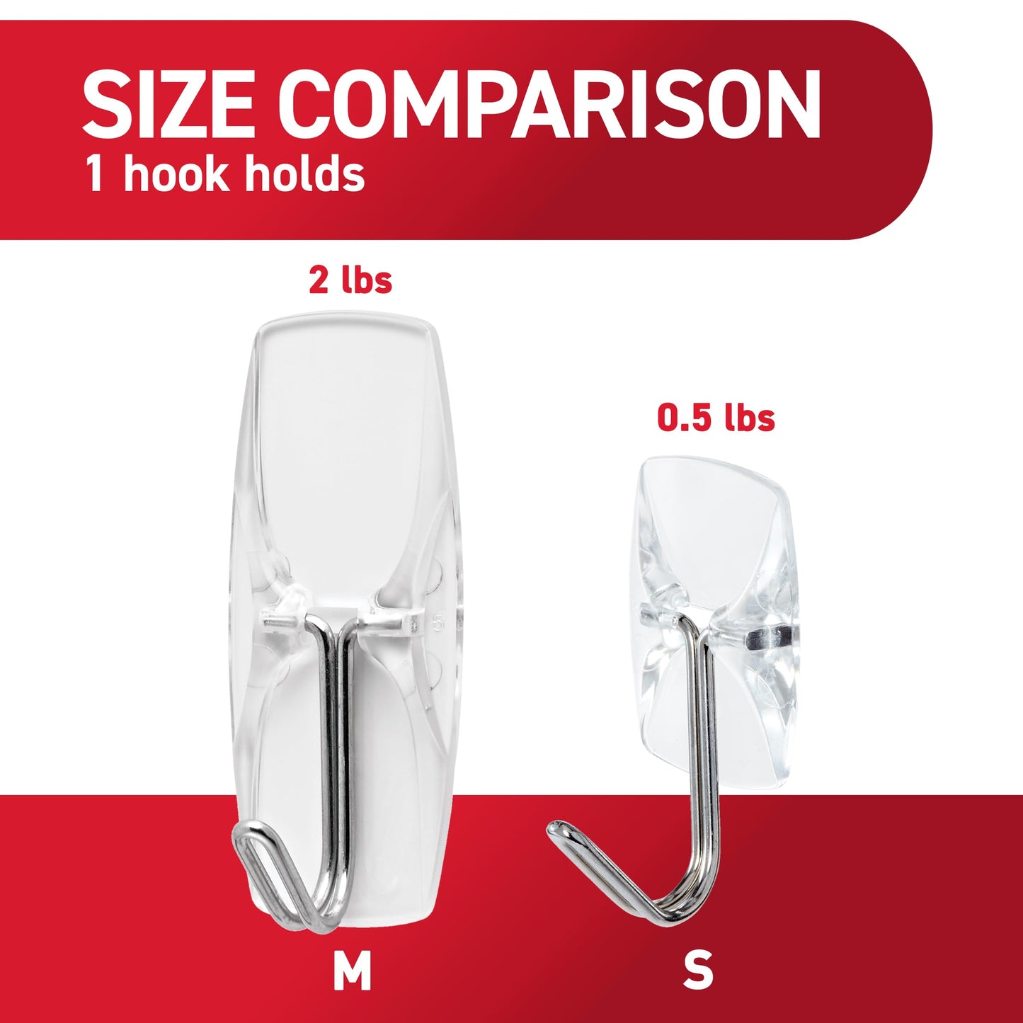 Command Small Clear Wire Toggle Hooks, 10 Wall Hooks and 12 Command Strips, Damage-Free Hanging with Adhesive, Great for Hanging Christmas Decorations, Holds up to 0.5 lb