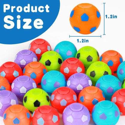 96PCS Fidget Spinner Soccer Balls Sports Birthday Party Favors Bulk for Kids 4-8 8-12 Halloween Goodie Treat Bag Stuffers Classroom Treasure Box Toys Carnival Prizes Pinata Fillers Mini Return Gifts