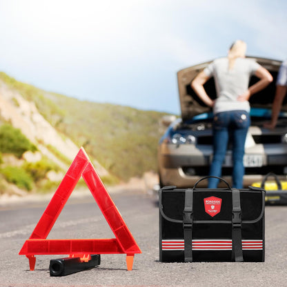 Car Emergency Kit (126 Piece)，Gift for Father Women Friend, Premium Roadside Assistance Essentials with Jumper Cables Tow Rope- Ideal Auto Road Safety Kit for Truck, RV