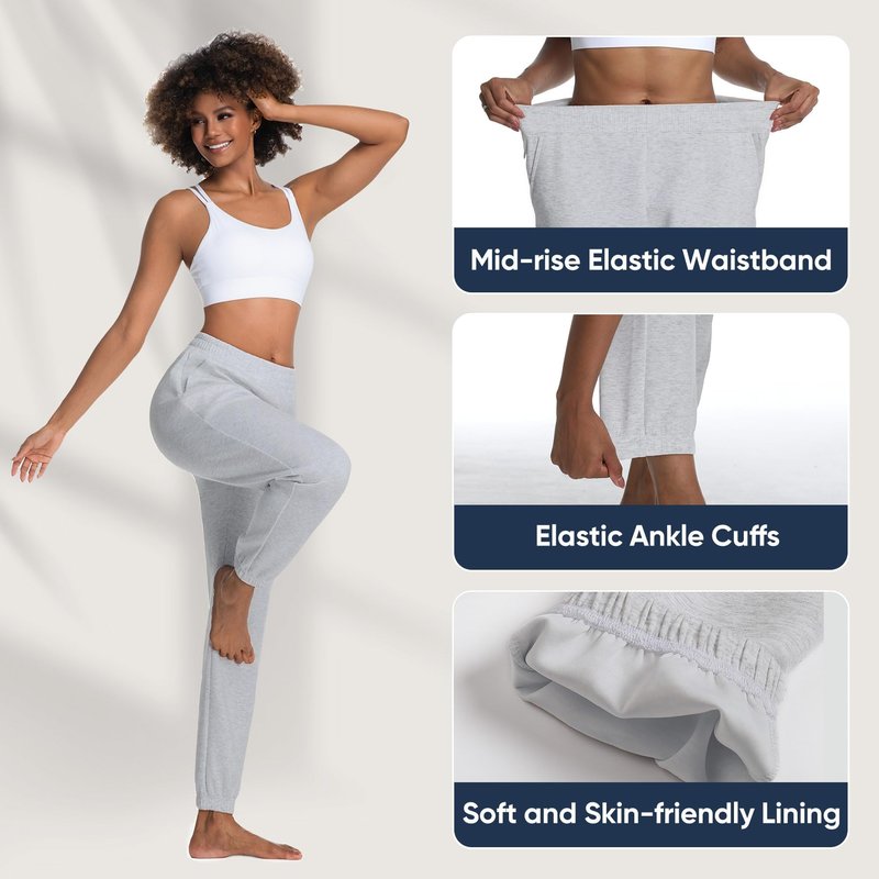 MERIDIANA Sweatpants Women Joggers Scuba-Inspired 4-Way Stretch Air Layer Lightweight High Waisted Tummy Control Yoga Athletic Pants