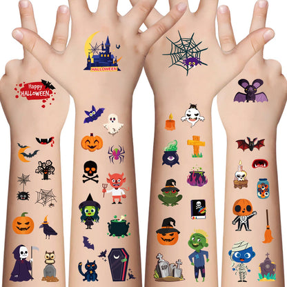 Temporary Tattoos for Kids - 360 Piece Bulk Halloween Trick or Treat Fake Tattoos for Boys & Girls Assorted Prizes Party Favor Goody Bag Stuffers - 20 Sheets