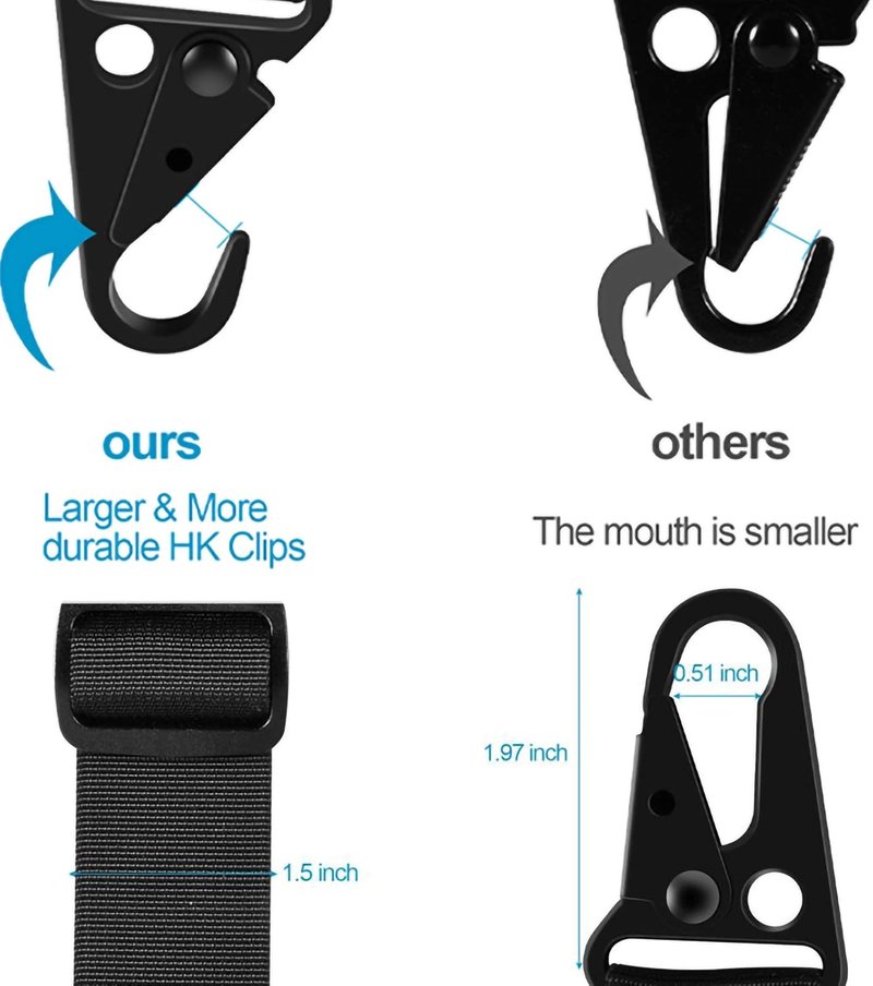 Bengor Two Point Rifle Sling - Adjustable Extra Long with 1.25" QD Swivel Mounts | M-Rail Attachments