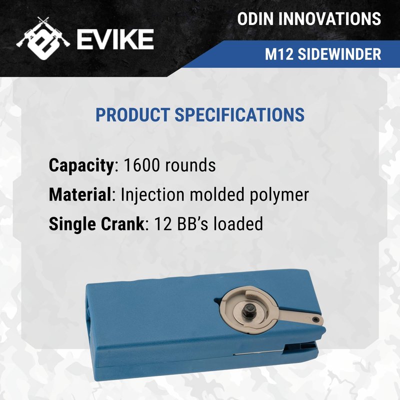 Evike Airsoft - EMG Odin Innovations Sidewinder Airsoft BB Speed Loader (Color: M12 - Drama-Free Blue)