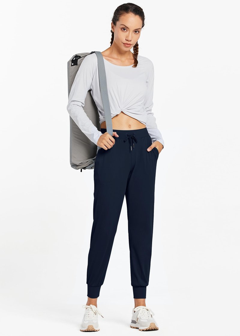 Libin Women's Joggers Pants Athletic Sweatpants with Pockets Running Tapered Casual Dance Pants for Workout,Lounge, Navy M