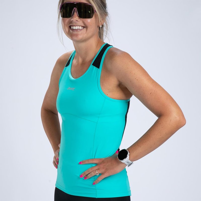 Zoot Women's Triathlon Racerback Tank - Performance UPF 50+ Fabric, Built-in Bra Support | Rear Pockets