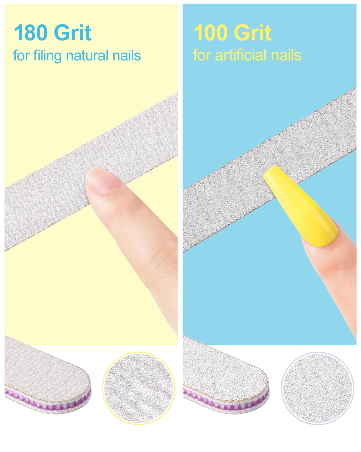 MORGLES Nail File and Buffer Blocks with Nail Care Kit, 13 Pcs Manicure Kit for Women with Milk and Honey Cuticle Oil and Cuticle Trimmer Set