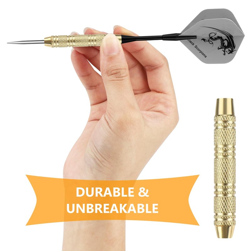 Accmor 18 Pack Steel Tip Darts, 20 Grams Metal Tip Dart Set, Darts Metal Tip Set, Metal Darts for Dartboard