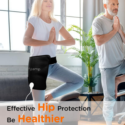 Comfytemp Hip Heating Pad for Hip Sciatica Pain Relief Brace, Birthday Christmas Gift for Mom Women Wife Men Dad, FSA Eligible Lower Back Thigh Buttock Electric HSA Heat Pad Hot Physical Therapy(L/XL)