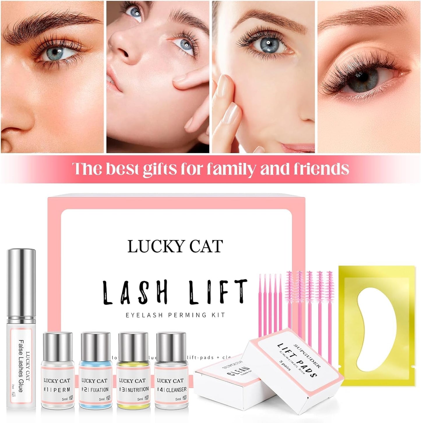 Lash Lift Kit Eyelash Perm Kit Professional Lash Lift for Perming,Curling and Lifting Eyelashes| Salon Grade Supplies for Beauty Treatments|Includes Eye Shields|Pads and Accessories