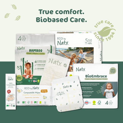 Eco by Naty Eco-Friendly Baby Nappies - 100% Plant-Based Materials on Skin, Soft, for Sensitive Skin & Super Absorbent (Size 5, 80 Count)