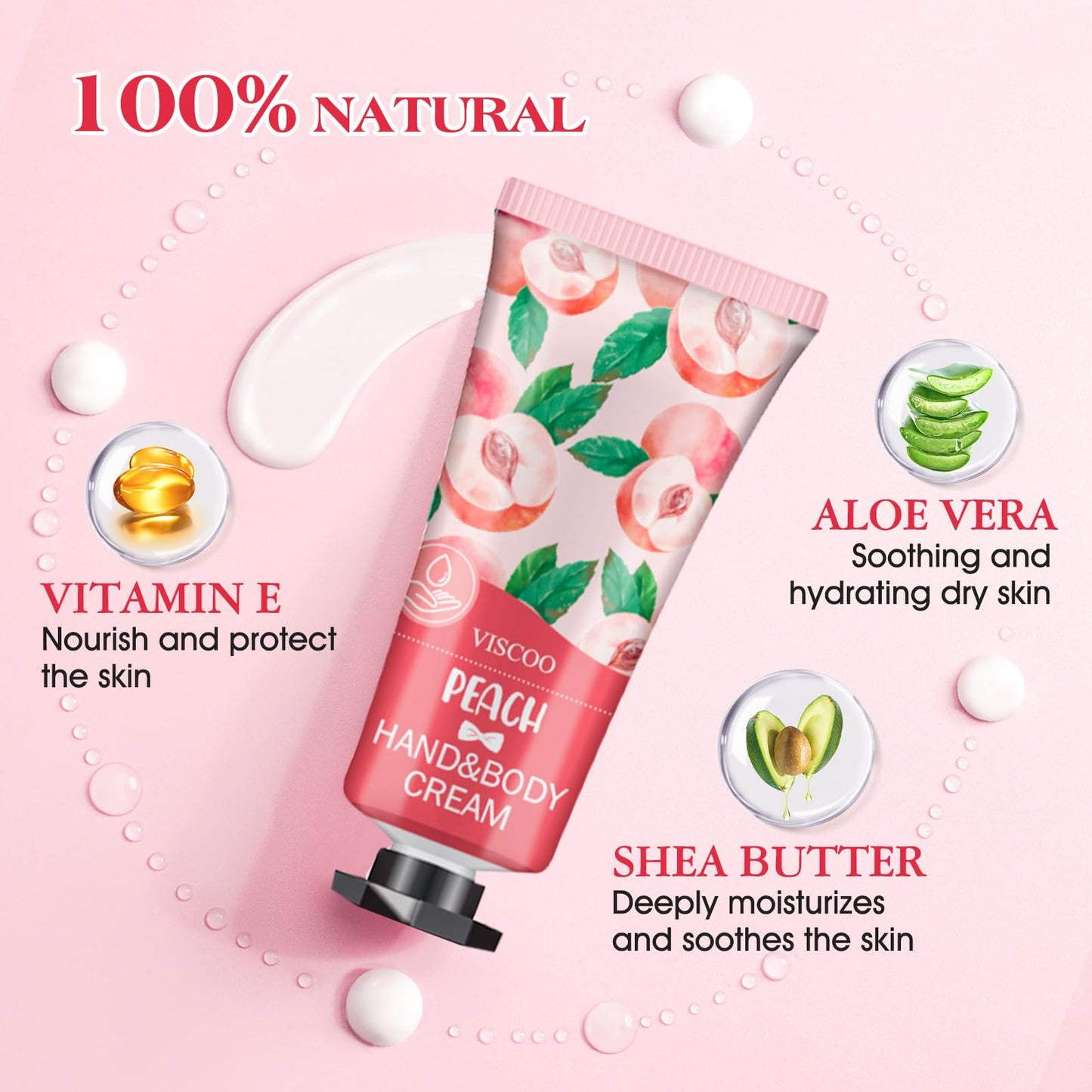 VISCOO 7 Pack Hand Cream Gifts Set for Women,Stocking Stuffers for Women,Teengirls,Christmas Gifts Bulk Gifts,Small Gifts,Mini Moisturizing Hand Lotion Travel Size in Bulk for Dry Cracked Hands
