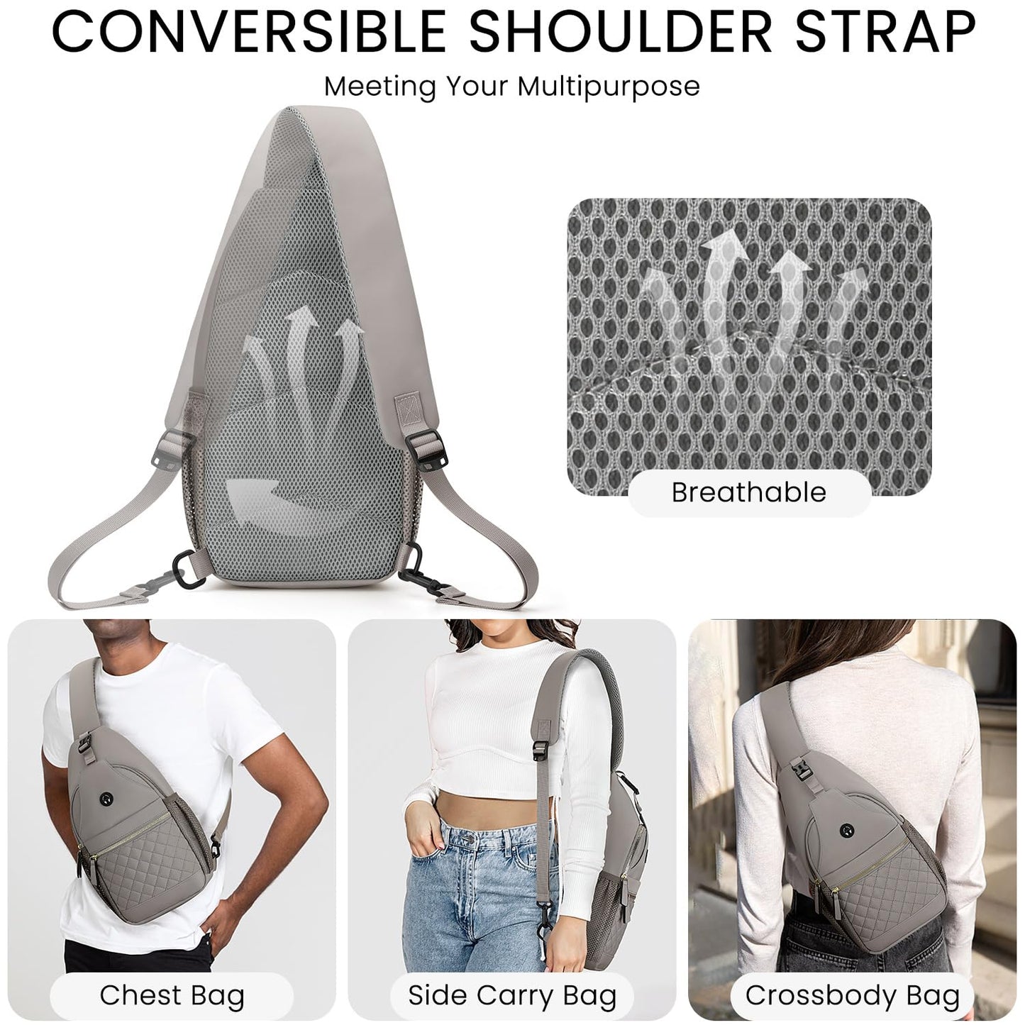 Small Crossbody Purses Bags for Women Men Travel, Chest Sling Bag Women Casual Cross Body Bag for Woman Sling Backpack