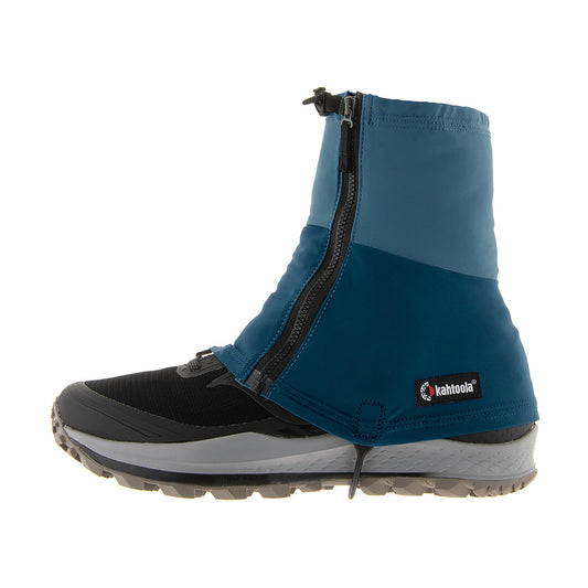 Kahtoola INSTAgaiter Mid Gaiters for Hiking, Trail Running, Mountaineering, Hunting, Rocky Terrain, Mud, Snow & Ice - Horizon Blue - Large|X-Large