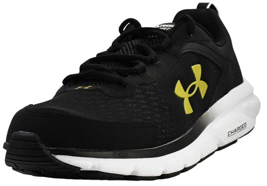 Under Armour Men's Charged Assert 9 Running Shoe, Black/White/Gold,11