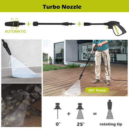 Stream Electric Pressure Washer, 1650W 135 Bar 420L/H Jet Washer Power Washer with Adjustable Nozzle Accessory, Patio Cleaner Compact for Car Garden Fences Yard