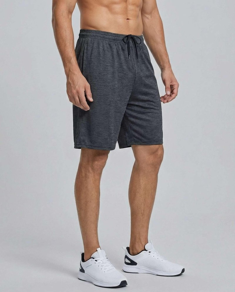 Real Essentials Men’s 5 Pack: 9" Dry-Fit Shorts – Athletic Gym, Workout, Basketball, Running, Casual Lounge Active Pockets, Set 5, XL