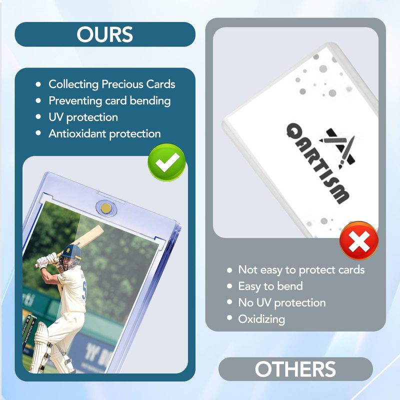 ZENOWICK 16ct Magnetic Card Holders, 35pt One Touch Card Holder, U-V Protection Hard Plastic Case for Trading Cards, Display Case for Sports, Baseball, Football, Game Cards