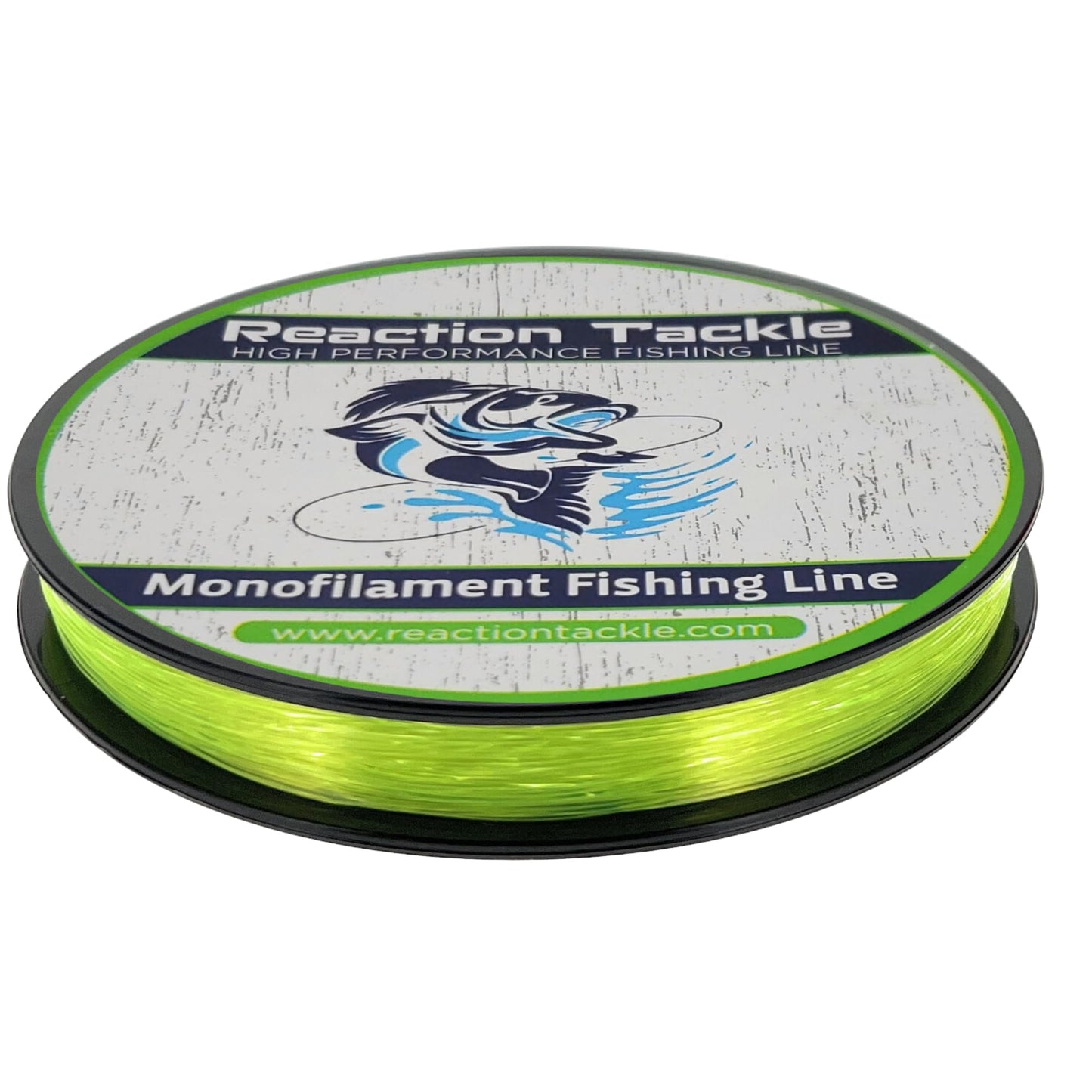 Reaction Tackle Monofilament Fishing Line - Premium Nylon Mono Line, Strong & Abrasion-Resistant, Low Memory for Smooth Long Casts - Freshwater & Saltwater - Yellow | 4lb (350 Yards)