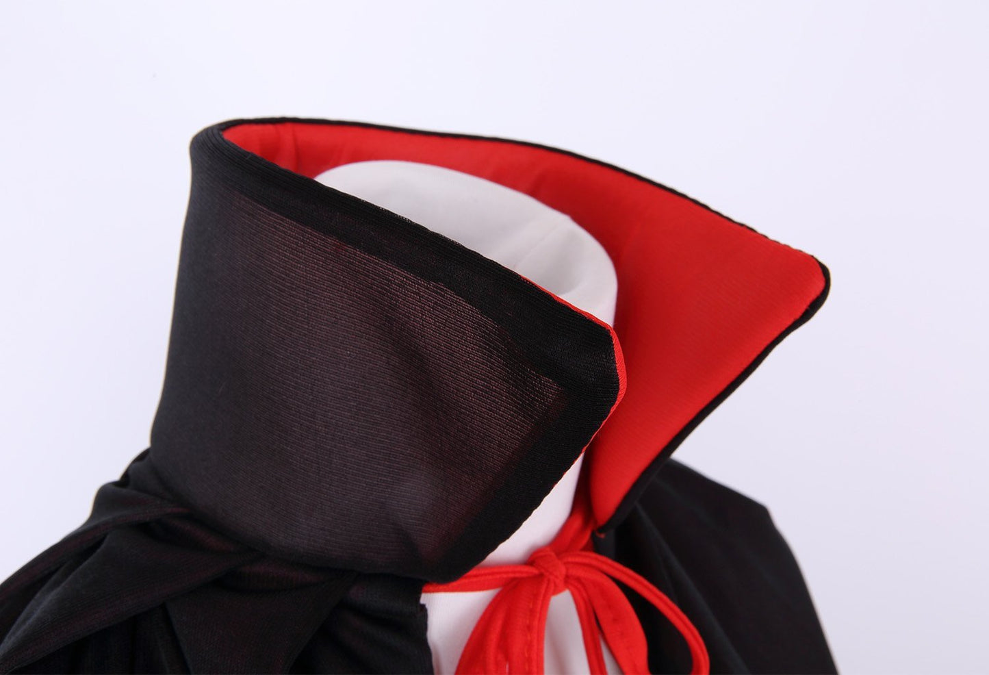 LMYOVE Black and Red Reversible Cloak Halloween Christmas Cape Vampire Costume Masquerade Dracula Magician Devil Cosplay Stand Collar for Adult Kids(150CM/59)