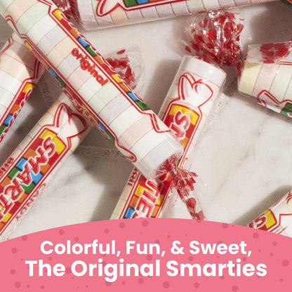 Smarties Candy Bulk Rolls Original Flavor - Gluten & Vegan Free - Classic Sweetness From Family Owned Company Since 1949, Peanut Free & Dairy Free - Perfect Halloween Candy - 4 Pound Bag