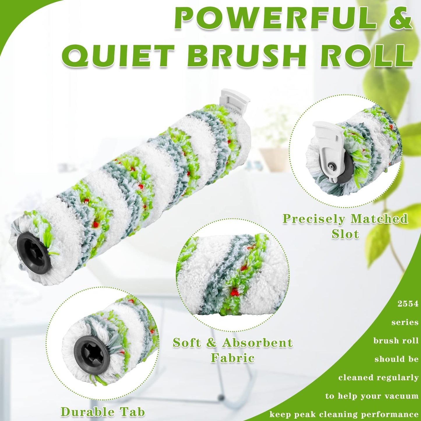 2554 2554A 2590 2593 2596 Replacement Parts for Bissell CrossWave Max and HydroSteam 35151 3515 35152 3513 3518, 3 Pack CrossWave Pet Brush Rolls 2788 and 3 Pack Filters 1866, 1618641 1608684 LUXRILIX