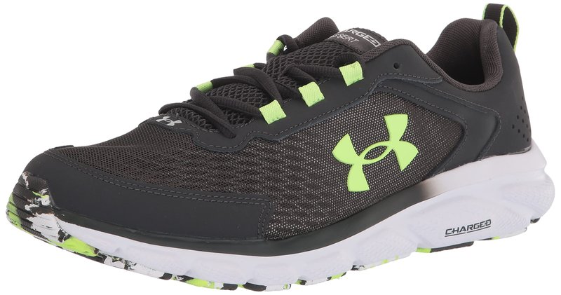Under Armour Mens Charged Assert 9 Road Running Shoe, Jet Gray (101 Quirky Lime, 9.5 US