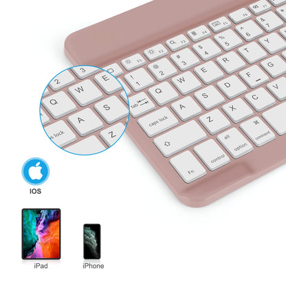 OMOTON Bluetooth Keyboard, Backlight Wireless Rechargeable Keyboard for iPad, iPad Pro, iPad mini, iPad Air with Illuminated LED (White)