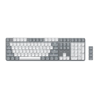 Satechi SM3 Mechanical Keyboard for Mac and Windows, 108 Keys Full Size with White LED Backlit, Wired and Bluetooth for Mac and Windows - Dark Gray/Gray
