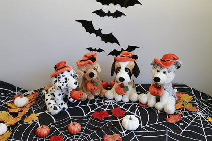 Plushland Halloween Pawpals 8 inches Puppy Dog Plush Stuffed Toy Comes with Hat and Halloween Jack O Lantern - Pumpkin for Kids on This Holiday (Labrador)