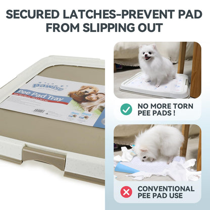 PAWISE Puppy Pad Tray Dog Toilet Tray Pet Pee Pad Holder,Portable Puppy Training Pad, Indoor Dog Litter Tray for Dogs/Cats,60 * 60 cm