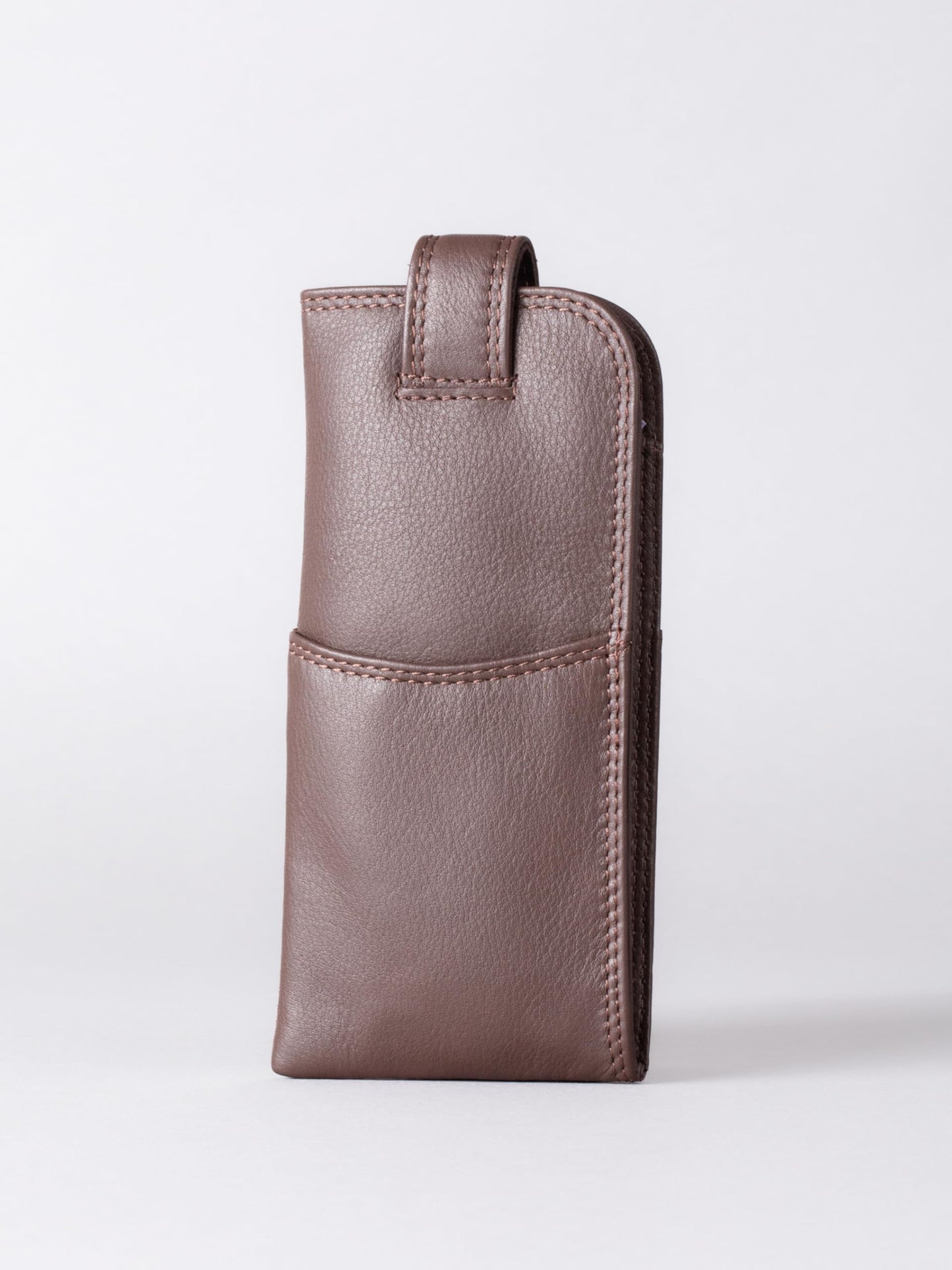 Real Leather Glasses Case in Brown genuine leather spectacle pouch ladies mens