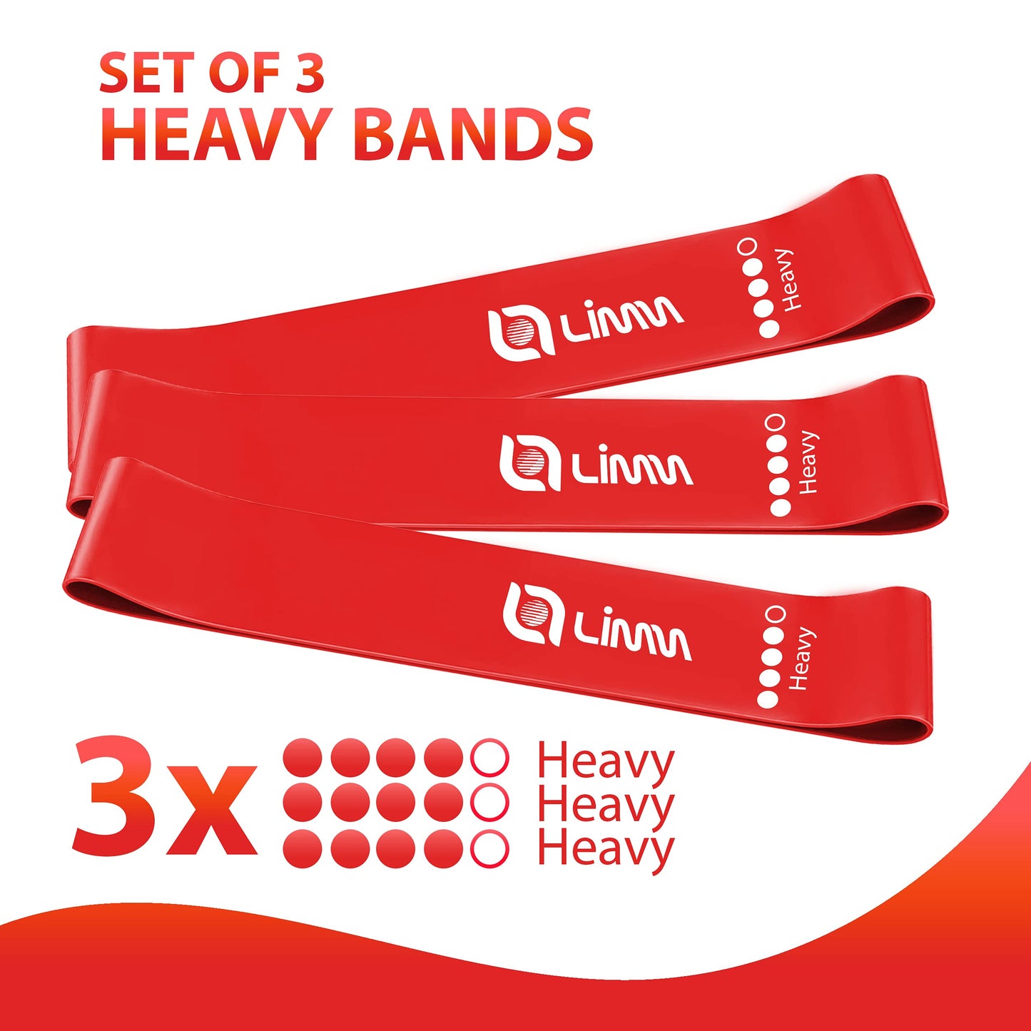 Fittest Pro by Limm Resistance Bands for Legs and Butt, Fabric Exercise Loop Bands Yoga, Pilates, Rehab, Fitness and Home Workout, Strength Bands for Booty