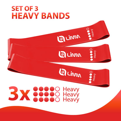 Fittest Pro by Limm Resistance Bands for Legs and Butt, Fabric Exercise Loop Bands Yoga, Pilates, Rehab, Fitness and Home Workout, Strength Bands for Booty