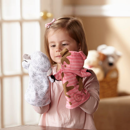 Melissa & Doug Farm Hands Animal Puppets, Puppets and Theatres, Soft Toy, 2+ years, Gift for Boy or Girl