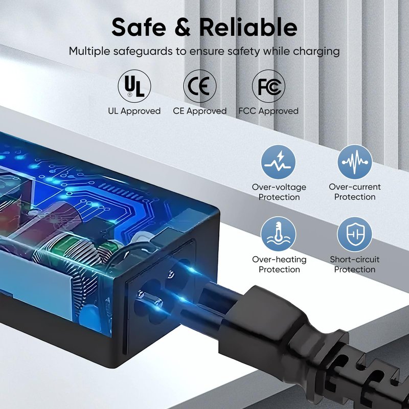 UL Certified 42V 2A 6-Prong Replacement Charger for 36V Electric Scooter & Hoverboard