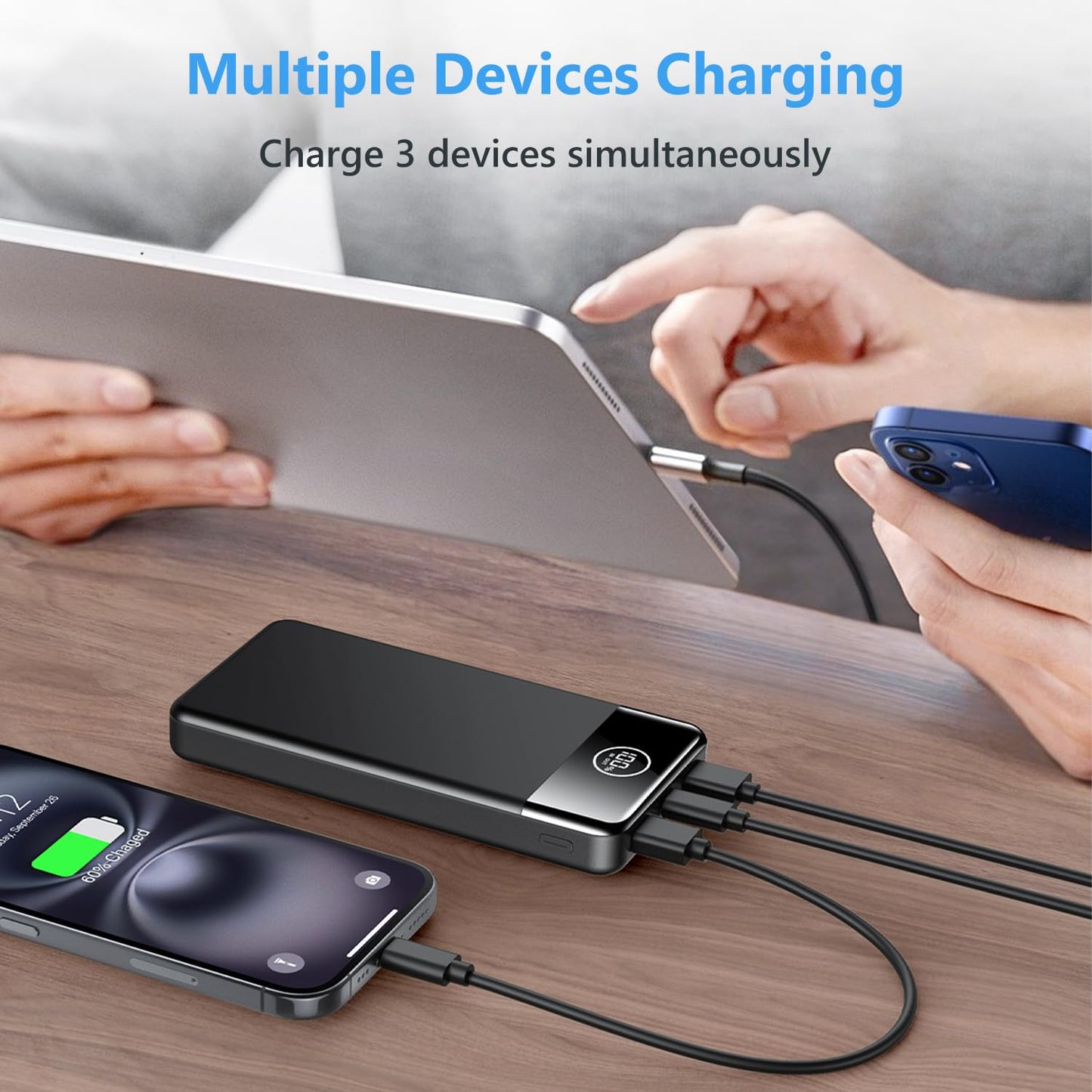 Power Bank Fast Charging 26800mAh, Portable Charger PD22.5W, PD3.0 QC4.0 USB-C/USB-A Output, Phone Battery Pack for iPhone 16 15 14 13 Plus Pro Max Mini, Glaxy