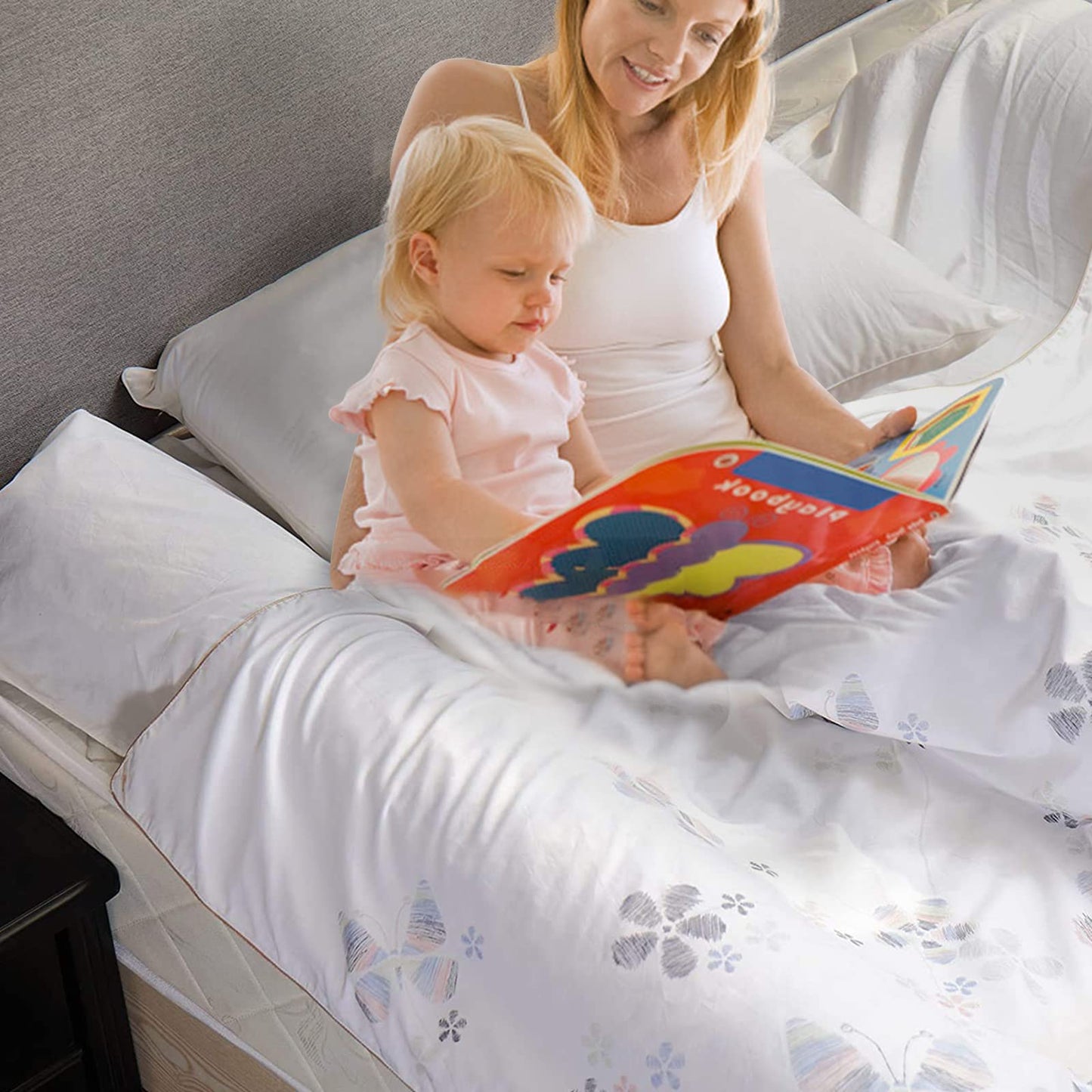 YIHATA Bed Guard for Toddlers, Long Foam Portable Bed Rail, Safety Bed Bumpers for Kids Babies Elderly with Water Resistant, Non Slip & Machine Washable Cover Fit in, Suitable for All Beds 1 Pack