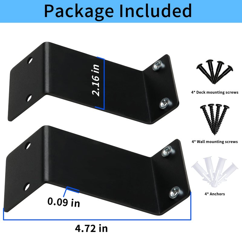 MIUONO Skateboard Wall Mount, Skateboard Deck Holder Wall Display Shelf, High Load Capacity Design 2 Pack