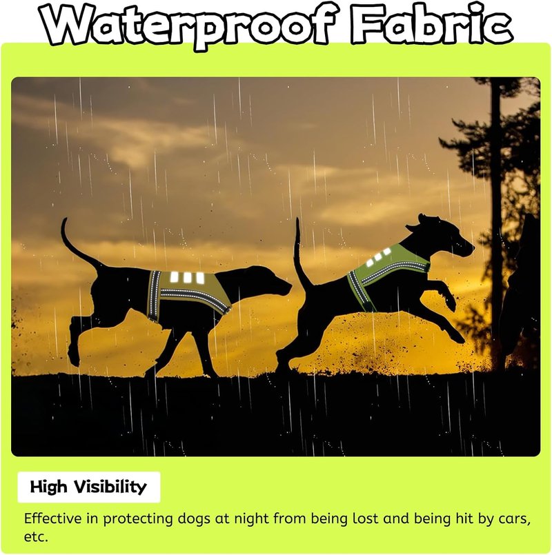 High-Visibility Dog Reflective Vest - Lightweight Adjustable Safety Gear for Night Walking | Perfect for Hunting & Outdoor Use