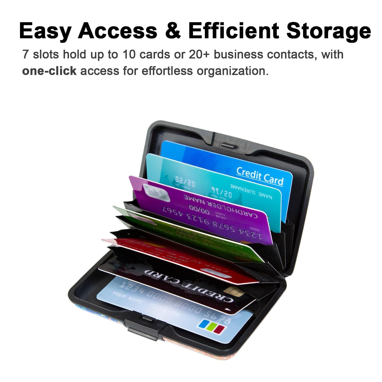 Kaabao Credit Card Holder, RFID Blocking Small Metal Credit Cards Holder Wallet for Women Men Business Aluminum Protector Sleeves Slim Case (Butterflies)