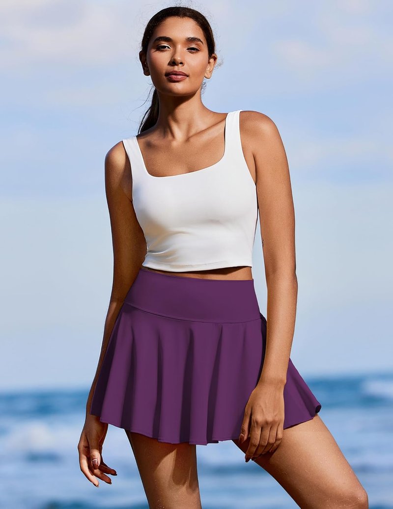 Womens Tennis Skirt - Pleated High Waisted Athletic Skort with Pockets | Ideal for Golf & Pickleball