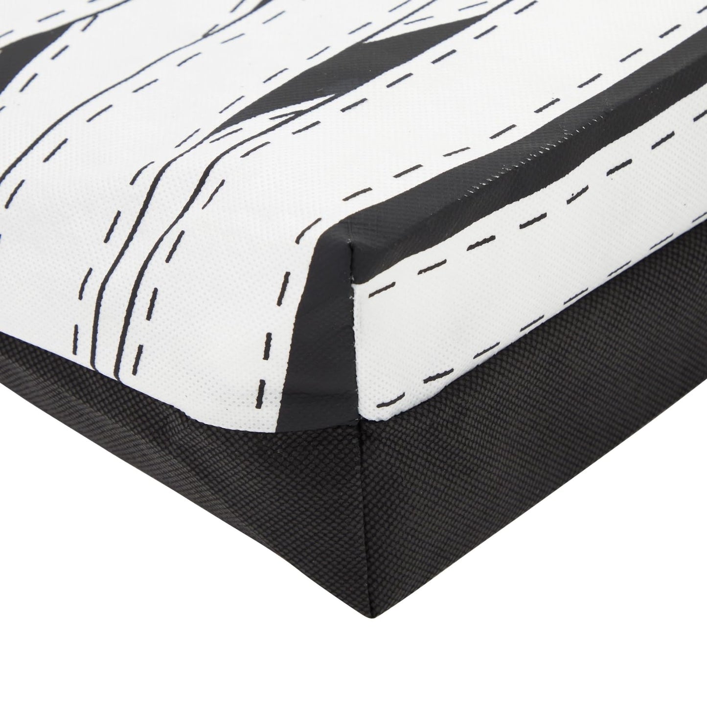 BLUE PANDA Halloween Tote Bags - 15 x 16 in, Black & White Canvas, Pack of 12 - Reusable Mummy-Print Trick-or-Treat Goodie Bag for Party Favors