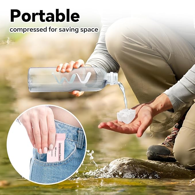 Compressed Towel 30 Pcs Disposable Compressed Face Towel Portable Cotton Coin