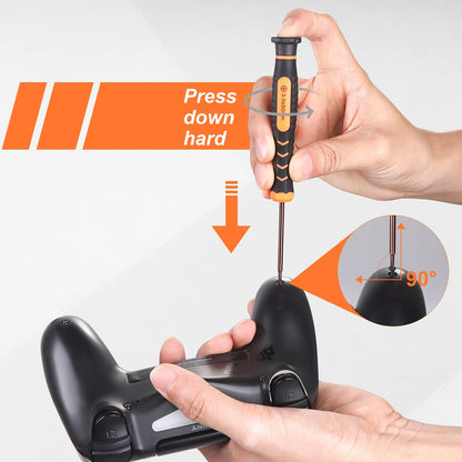 JOREST Cleaning Repair Tool Kit for PS5 PS4, with PH00 PH0 PH1 Phillips and T8 Torx Security Screwdriver set for Sony Playstation 3/4/5 Controller, Console, and Accessories, Crowbars, Tweezer, Screws