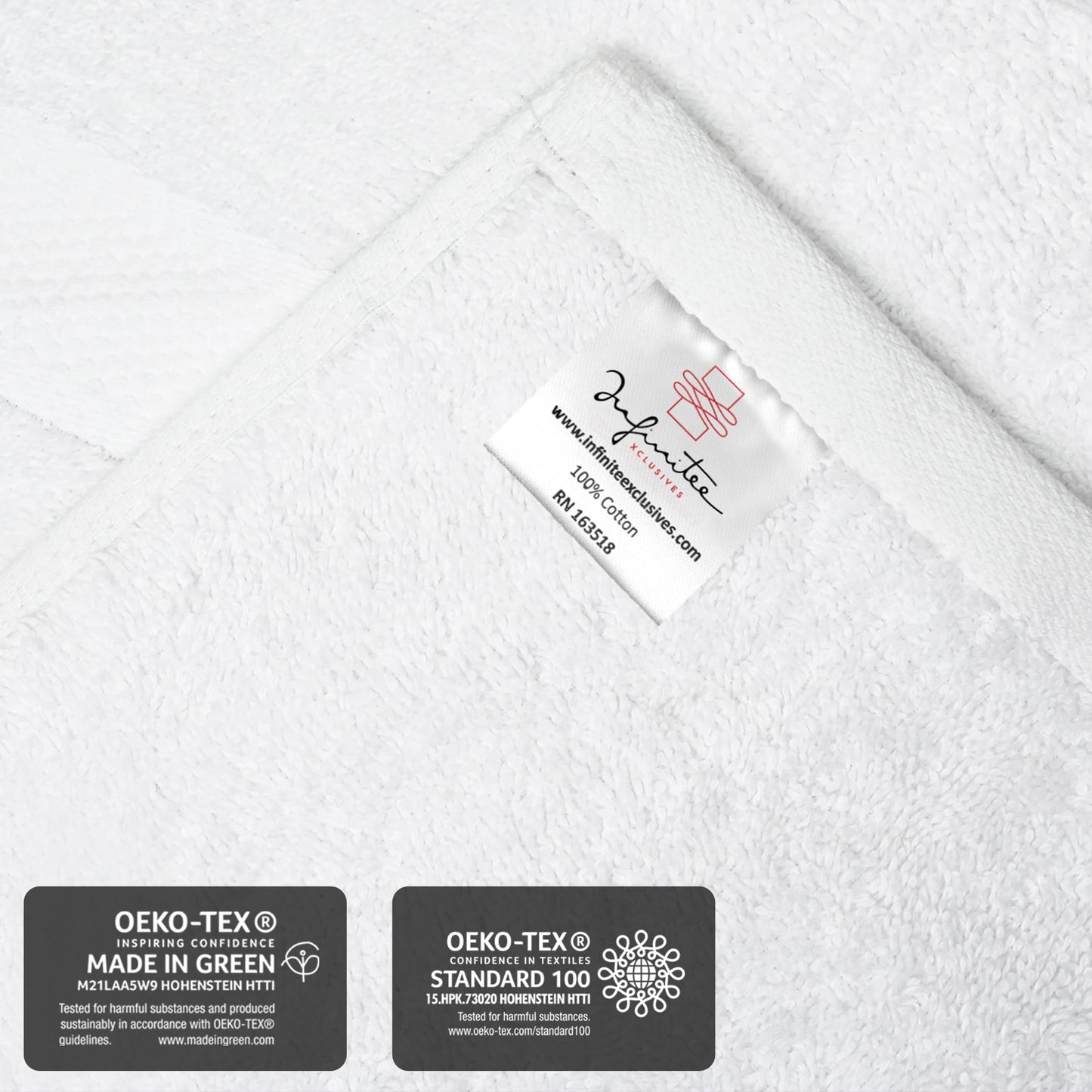 Infinitee Xclusives - 12 Pack Face Cloths |30x30 cm| 100% Cotton Wash Cloths - Ultra Soft & Highly Absorbent Fingertip Towels for Spa, Gym, Hotel & Bathroom |Brilliant White|