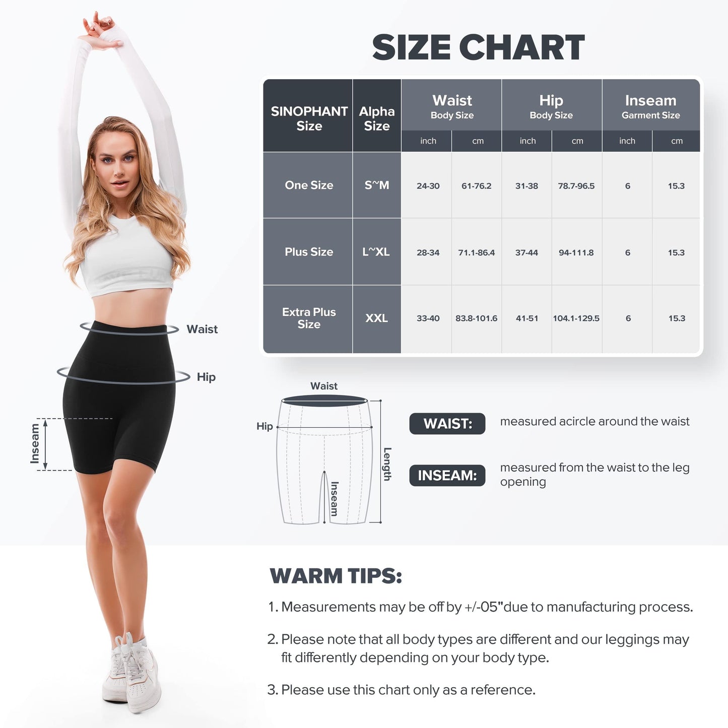 SINOPHANT High Waisted Women Biker Shorts - 6” Buttery Soft Elastic Tummy Control Shorts for Gym, Yoga, Workout(S-M,Orange)