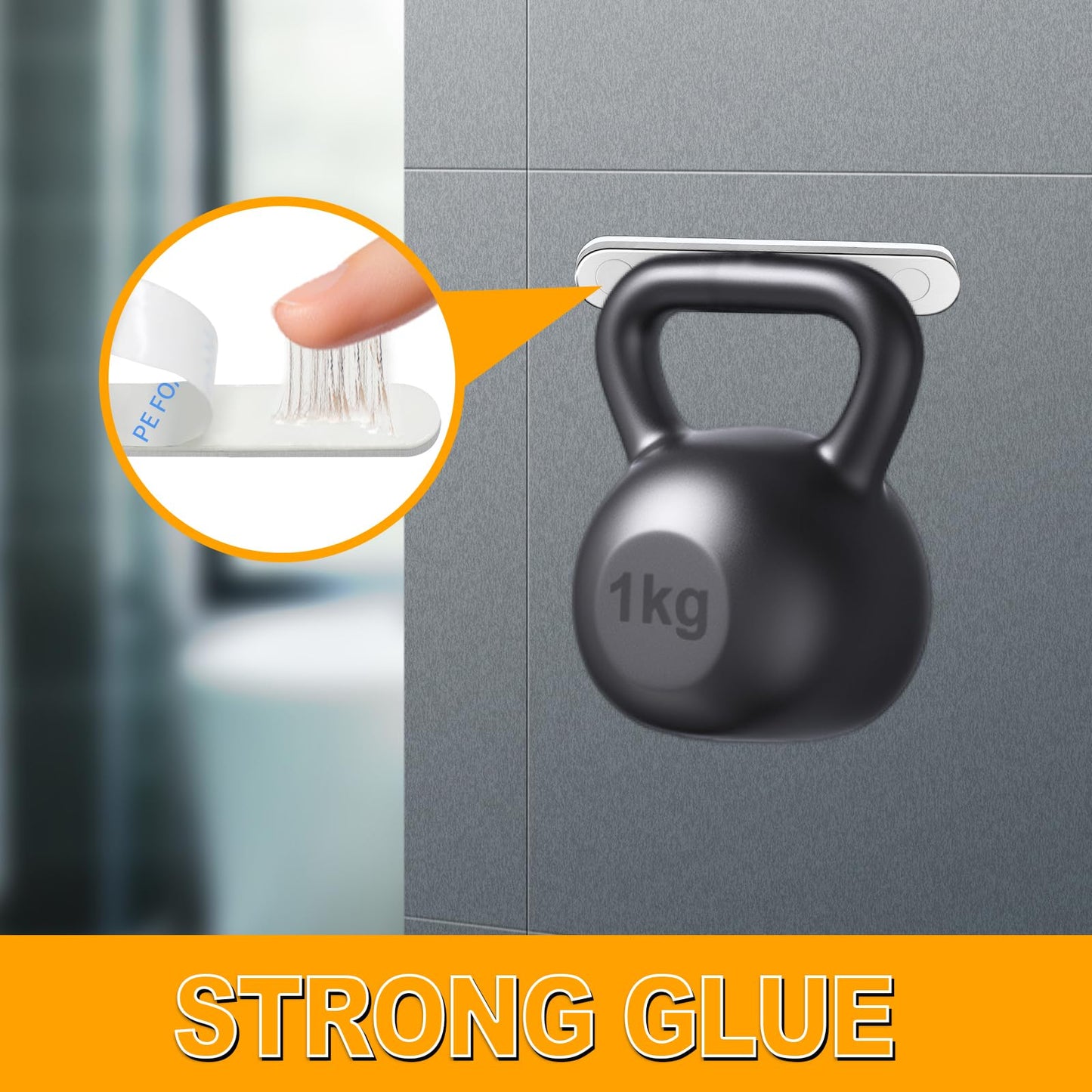 BKSAI Unbreakable Strong Magnet, 12 Pack Self-Adhesive Neodymium Bar Magnets, Powerful Permanent Rare Earth Sticky Magnets for School Office Home Kitchen DIY Tool Room 58x10x2mm (N40-12PCS)