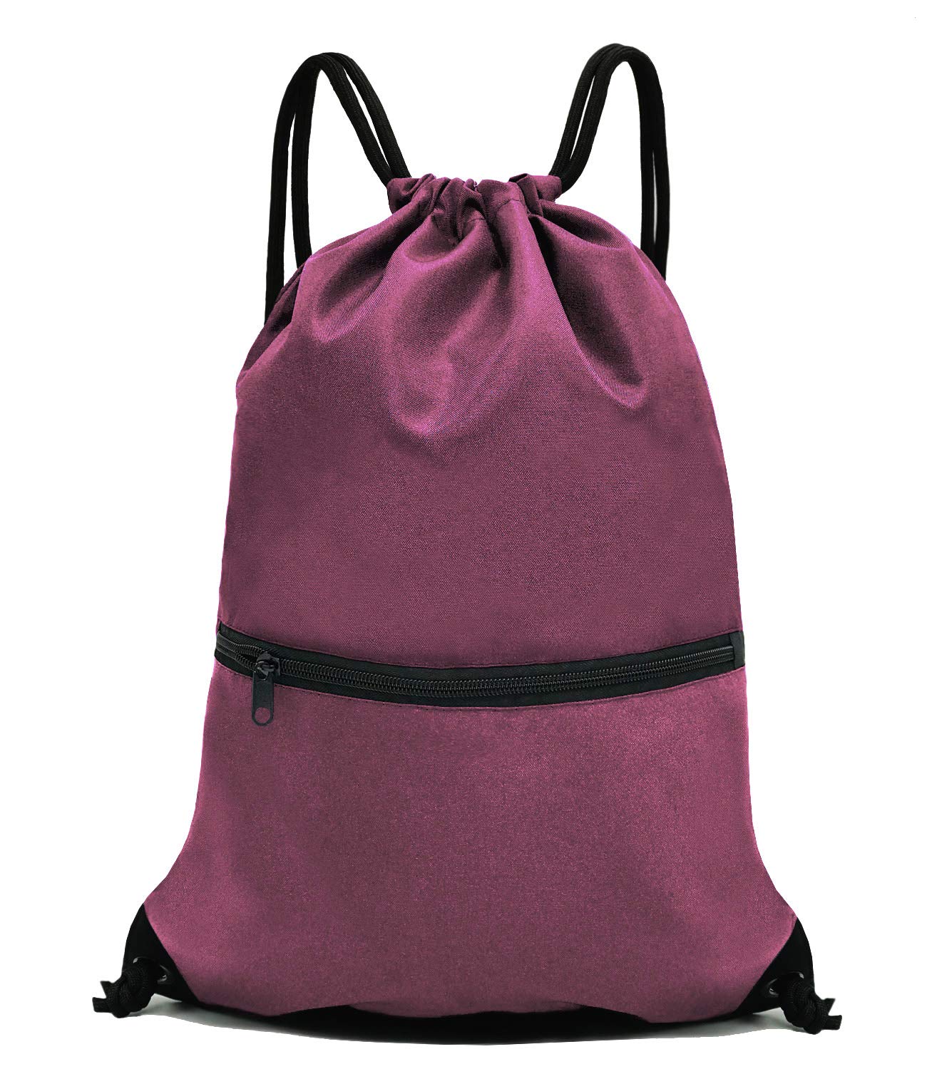 HOLYLUCK Drawstring Backpack Bag Sport Gym Sackpack (burgundy)